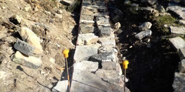 Mur de soutènement, mur double parement - Viens