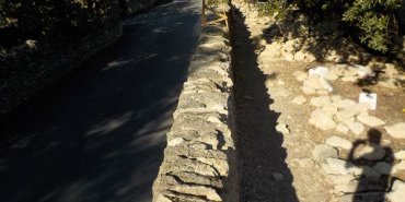 Construction d'un mur double parement - Cabrières d'Avignon