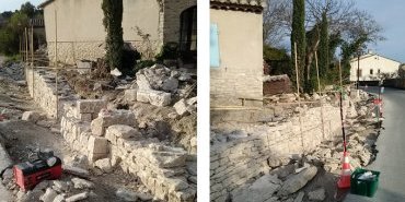 Calade en trottoir - Gordes