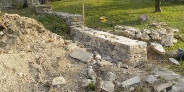 Mur de soutènement, mur double parement - Viens