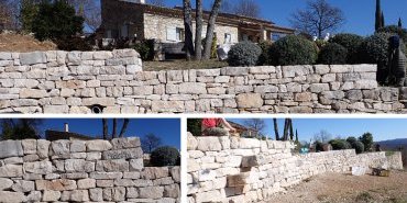 Cabanon, mur et calade - Sainte-Croix-à-Lauze
