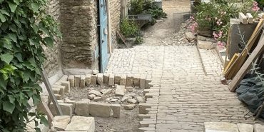 Aménagement en cours - Vue de la callade