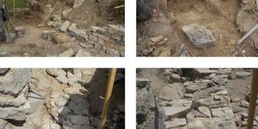 Mur de soutènement, mur double parement - Viens