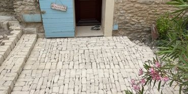 Aménagement en cours - Vue de la callade