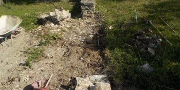 Mur de soutènement, mur double parement - Viens