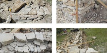 Mur de soutènement, mur double parement - Viens