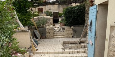 Aménagement en cours - Vue de la callade