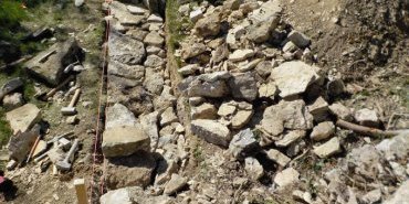 Mur de soutènement, mur double parement - Viens