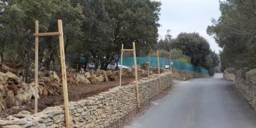 Construction d'un mur double parement - Cabrières d'Avignon