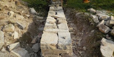 Mur de soutènement, mur double parement - Viens