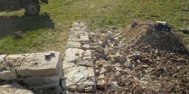 Mur de soutènement, mur double parement - Viens