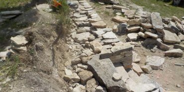 Mur de soutènement, mur double parement - Viens